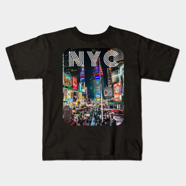 TIMES SQUARE Kids T-Shirt by Cult Classics